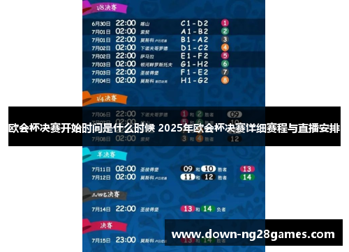 欧会杯决赛开始时间是什么时候 2025年欧会杯决赛详细赛程与直播安排 欧会杯决赛开始时间是什么时候 2025年欧会杯决赛详细赛程与直播安排