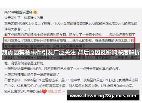 魏震因禁赛事件引发广泛关注 背后原因及影响深度解析